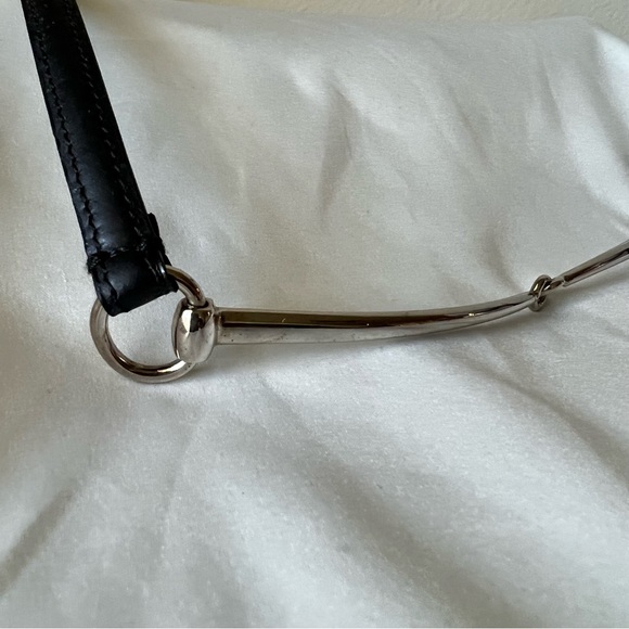 AUTHENTIC RETIRED GUCCI horsebit skinny Belt - GUCCI Belt Leather Black - Picture 6 of 16